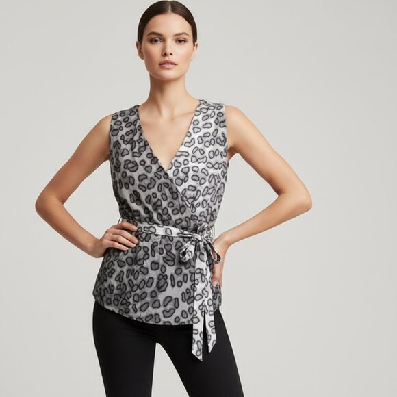 ROBERTO CAVALLI JUST CAVALLI fabulous animal print top IT42 US S - Picture 1 of 15